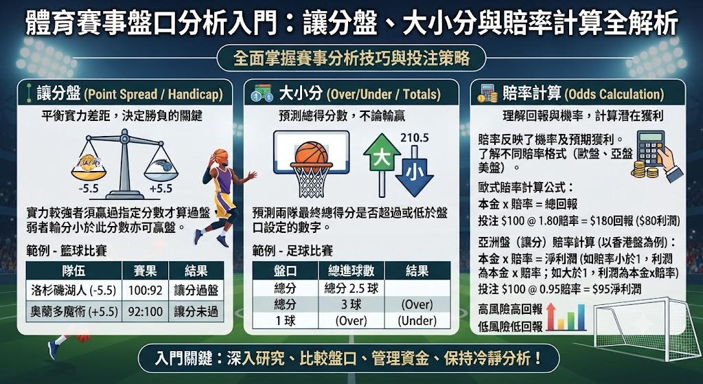 想把剛學會的讓分與大小分技巧化為勝率？馬上用實戰盤口驗證你的分析眼光！